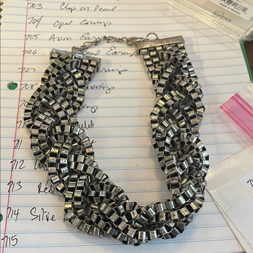 Chunky Silver Chain Necklace 714